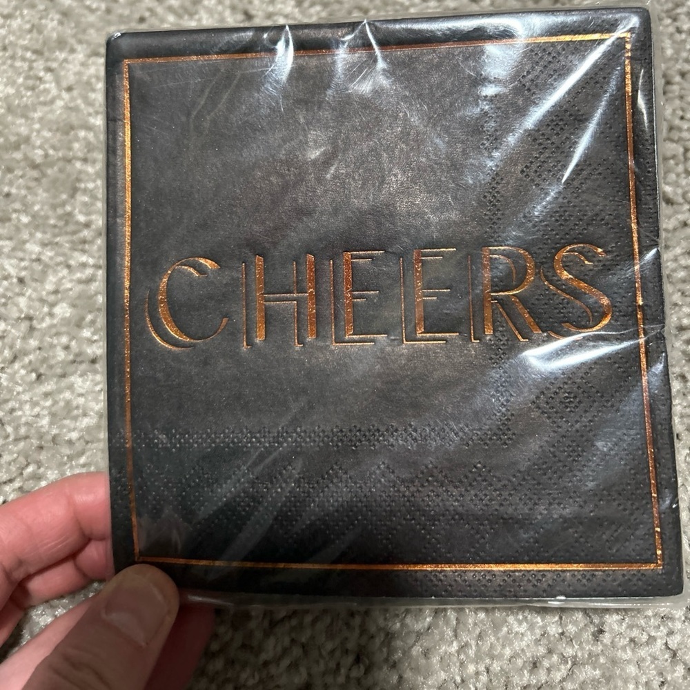 CBE 40ct Beverage Napkin CHEERS 5’x5’
